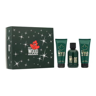 Dsquared 2 Green Wood Набор (туалетная вода 100 мл + гель для душа 100 мл + бальзам после бритья 100 мл)