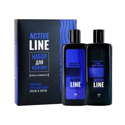Delta Parfum Active Line Набор (гель для душа 250 мл + шампунь 250 мл)