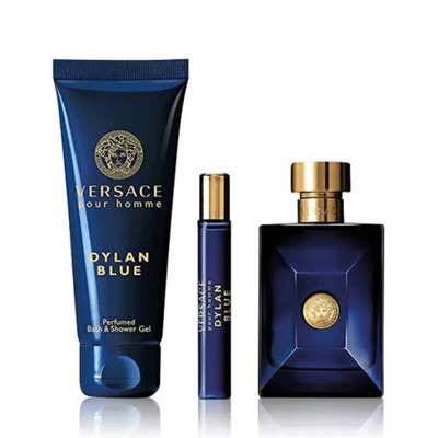 Versace Versace Pour Homme Dylan Blue Набор (туалетная вода 100 мл + туалетная вода 10 мл + гель для душа 150 мл)