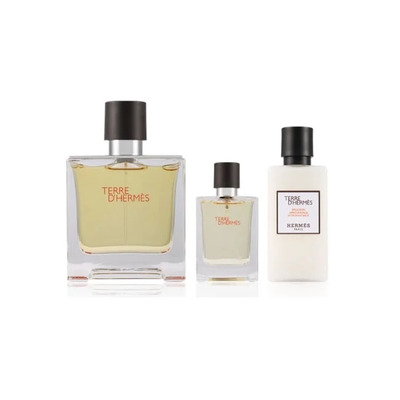 Hermes Terre d Hermes Parfum Набор (духи 75 мл + духи 12.5 мл + бальзам после бритья 40 мл)