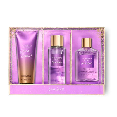 Victoria`s Secret Love Spell Набор (гель для душа 300 мл + лосьон для тела 236 мл + дымка для тела 250 мл)