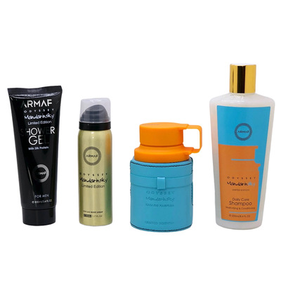 Armaf Odyssey Mandarin Sky Набор (парфюмерная вода 100 мл + гель для душа 100 мл + шампунь 250 мл + спрей для тела 50 мл)