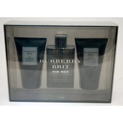 Burberry Brit For Men Набор (туалетная вода 100 мл + гель для душа 100 мл + бальзам после бритья 100 мл)