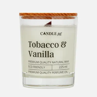 Candle Me Tobacco and Vanilla Wood Wick