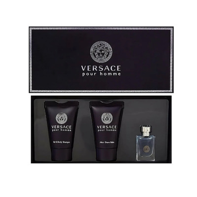 Versace Versace Pour Homme Набор (туалетная вода 5 мл + гель для душа 25 мл + бальзам после бритья 25 мл)