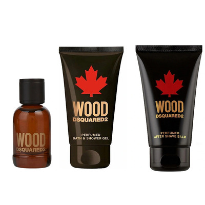 Dsquared 2 Wood for Him Набор (туалетная вода 5 мл + гель для душа 25 мл + бальзам после бритья 25 мл)